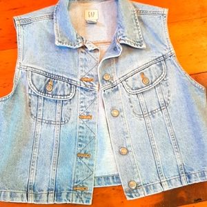 Gap 100% cotton denim jean vest.